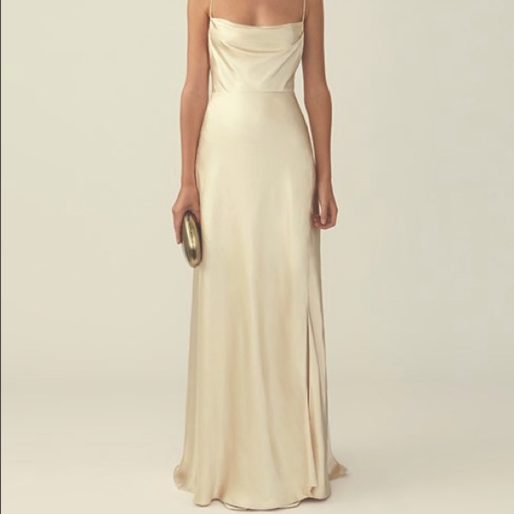 Fame and Partners Strappy Draped Gown / Bridesmaid Dress